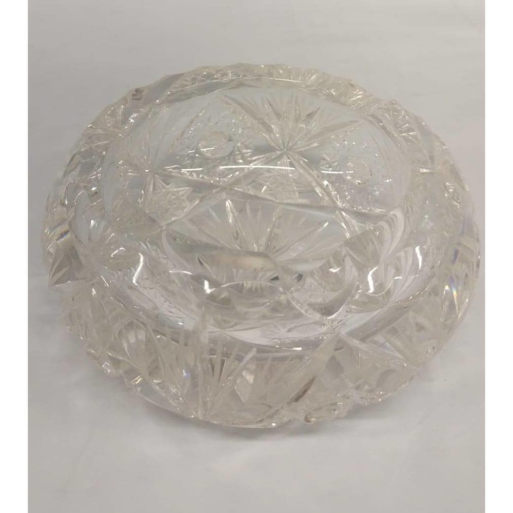 Vintage Ashtray Large crystal ashtray candy dish Heavy Ashtray Cigar Ashtray